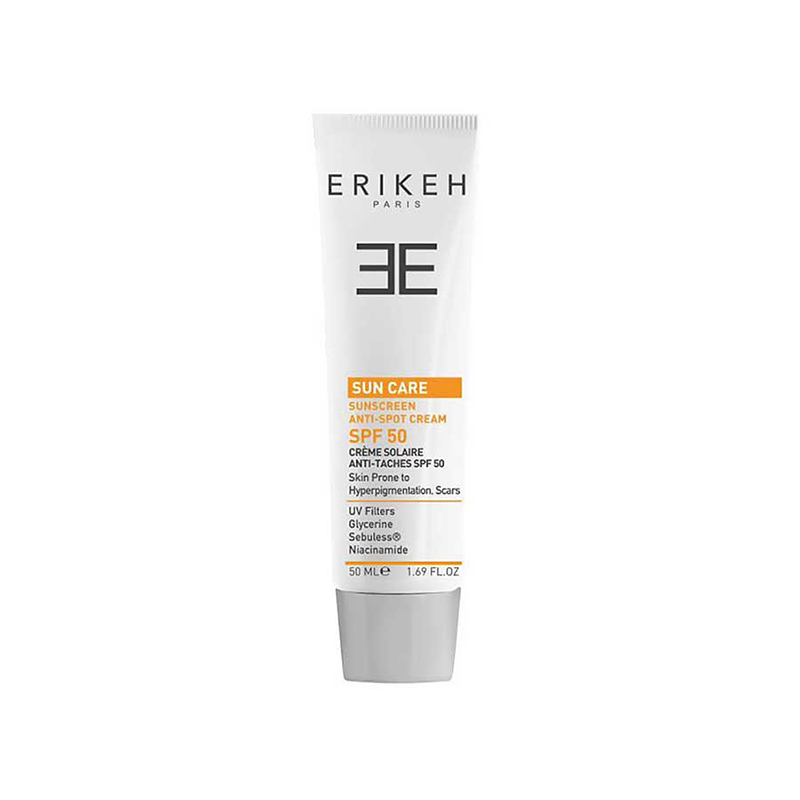 تصویر  کرم ضدآفتاب و ضد لک بی رنگ SPF50 اریکه | Erikeh